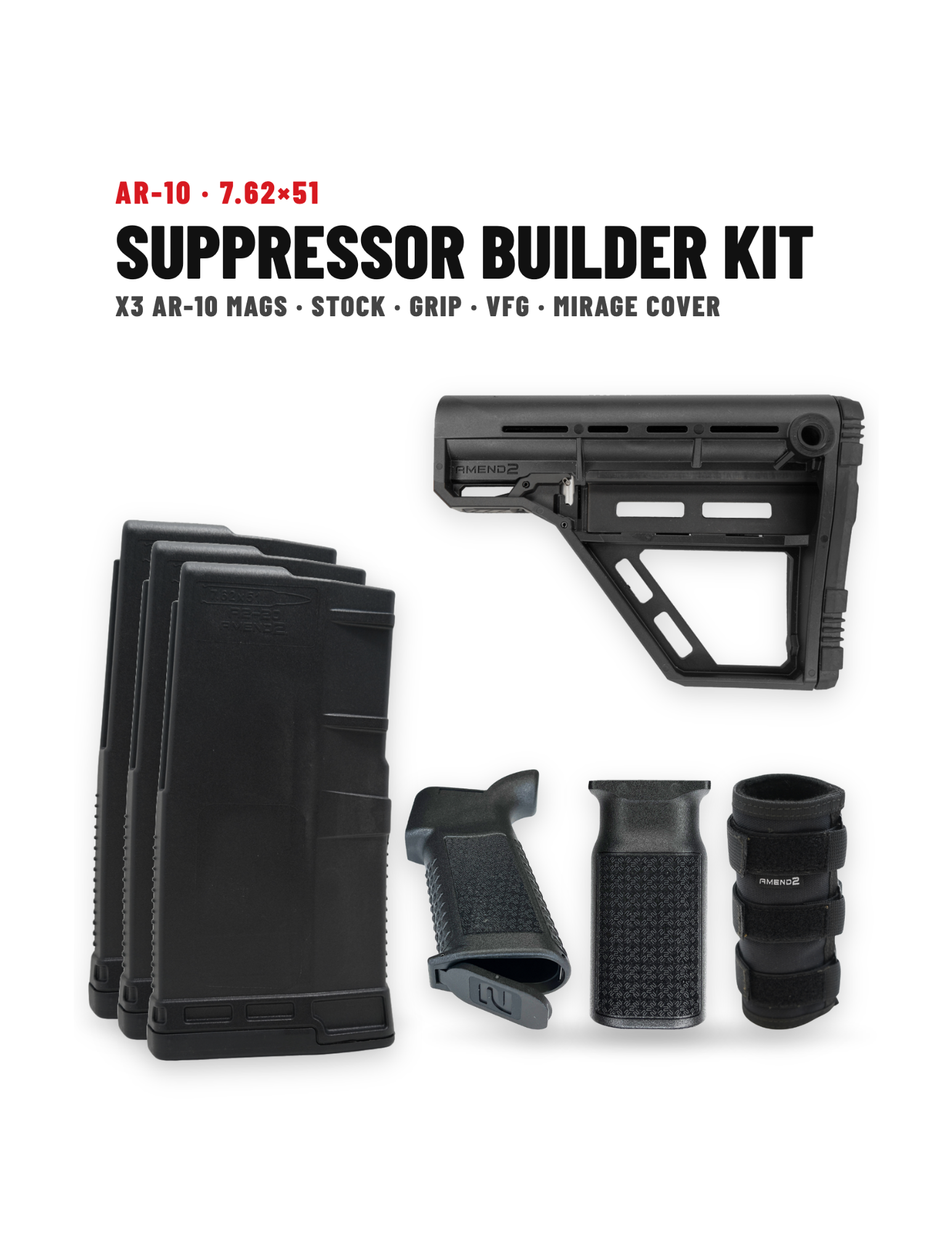 Amend2® AR-10 Suppressor Ready Build Kit