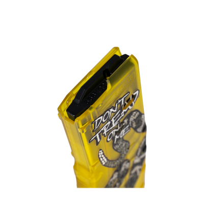 Amend2® AR-15/M4/M16 5.56x45mm NATO/.223 Remington Mod-C Translucent Yellow Custom Printed "Don't Tread On Me" 30-Round Magazine