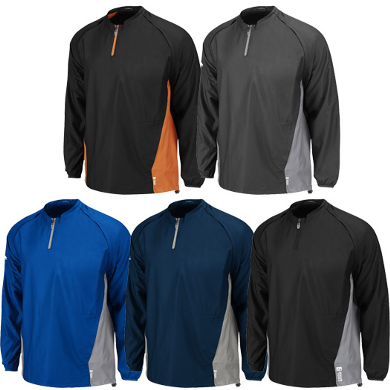 majestic men's cool base short sleeve training jacket