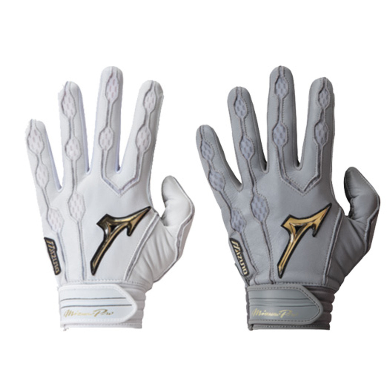 mizuno white batting gloves