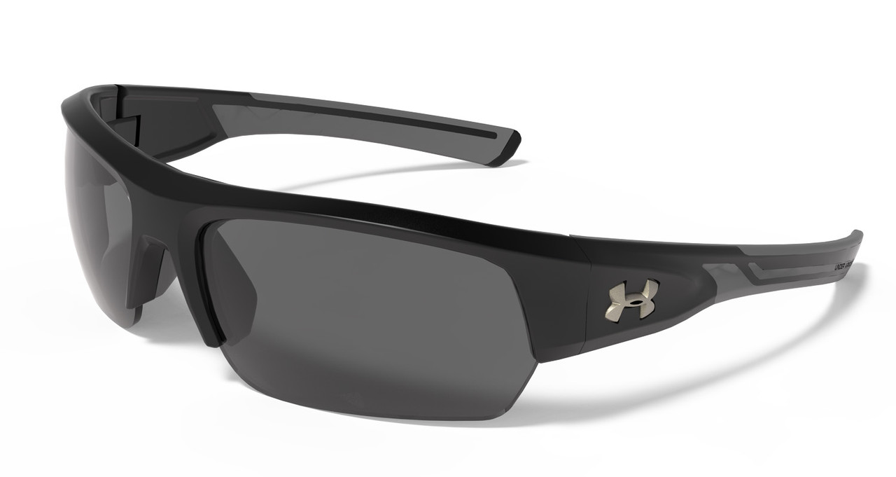 Under Armour Big Shot Satin Black w/ Gray Polarized Lens Sunglasses  8630085-010908