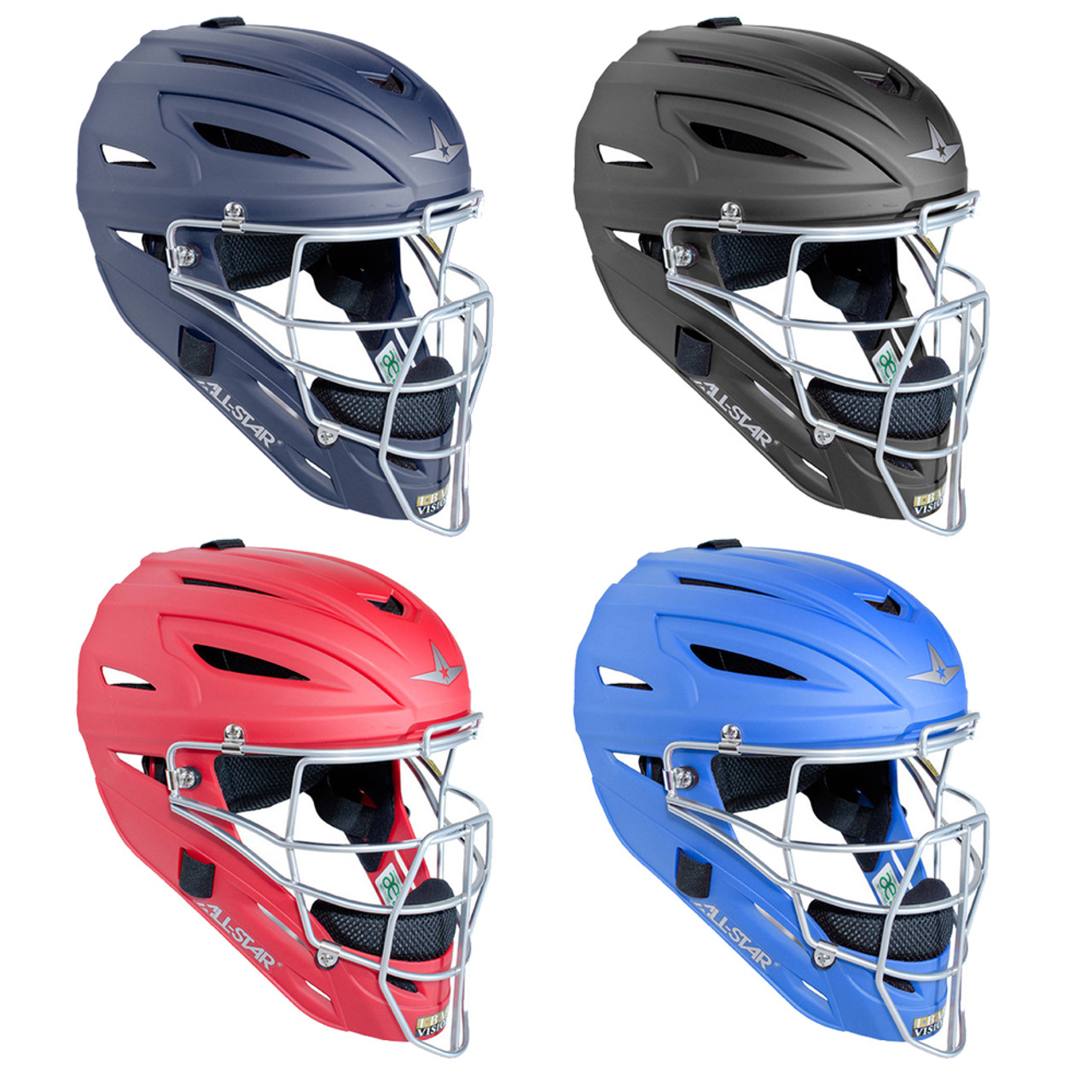 New All-Star Light Blue and Black MVP2500 Catcher's Helmet | SidelineSwap