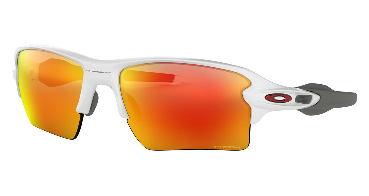 oakley flak 2 0 xl prizm ruby polished white baseball sunglasses oo9188 9359 28 79888.1569703207