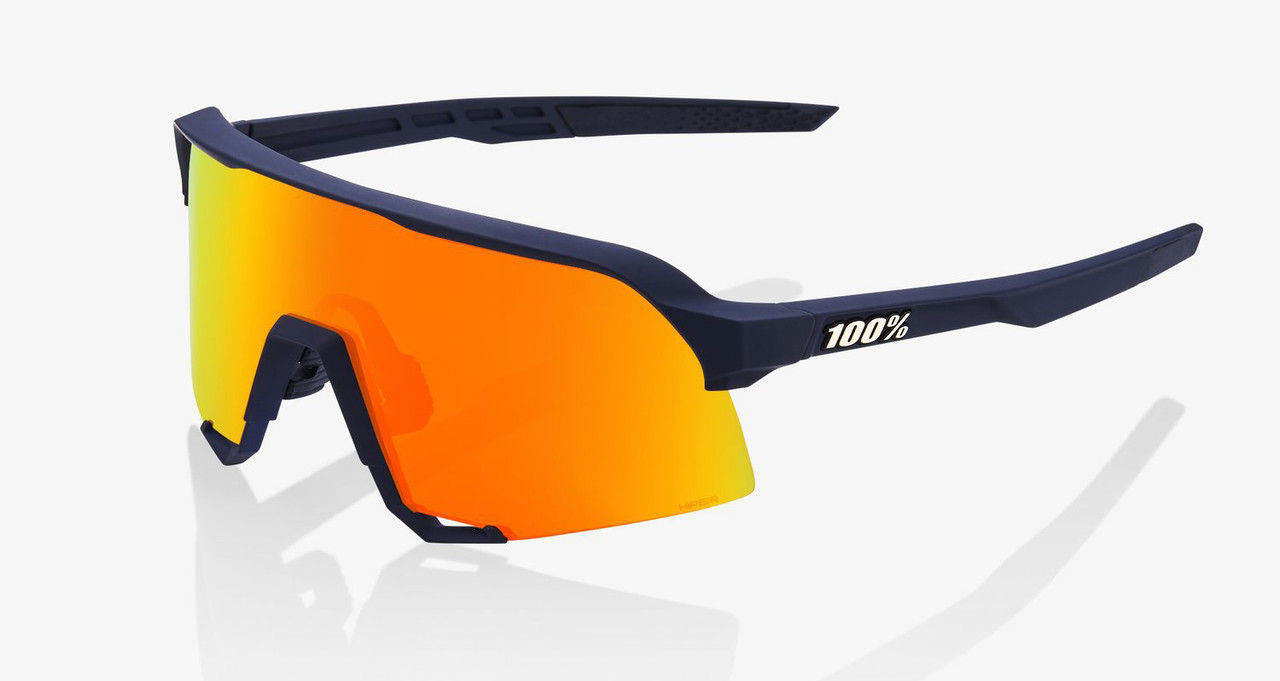 100 S3 Baseball Sunglasses Navy w/ HiPER Red Lens 13943 Bases Loaded