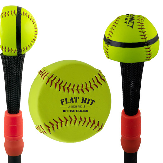 Flat Hit Softball Hitting Trainer Balls 12" 6 Pack Bases Loaded