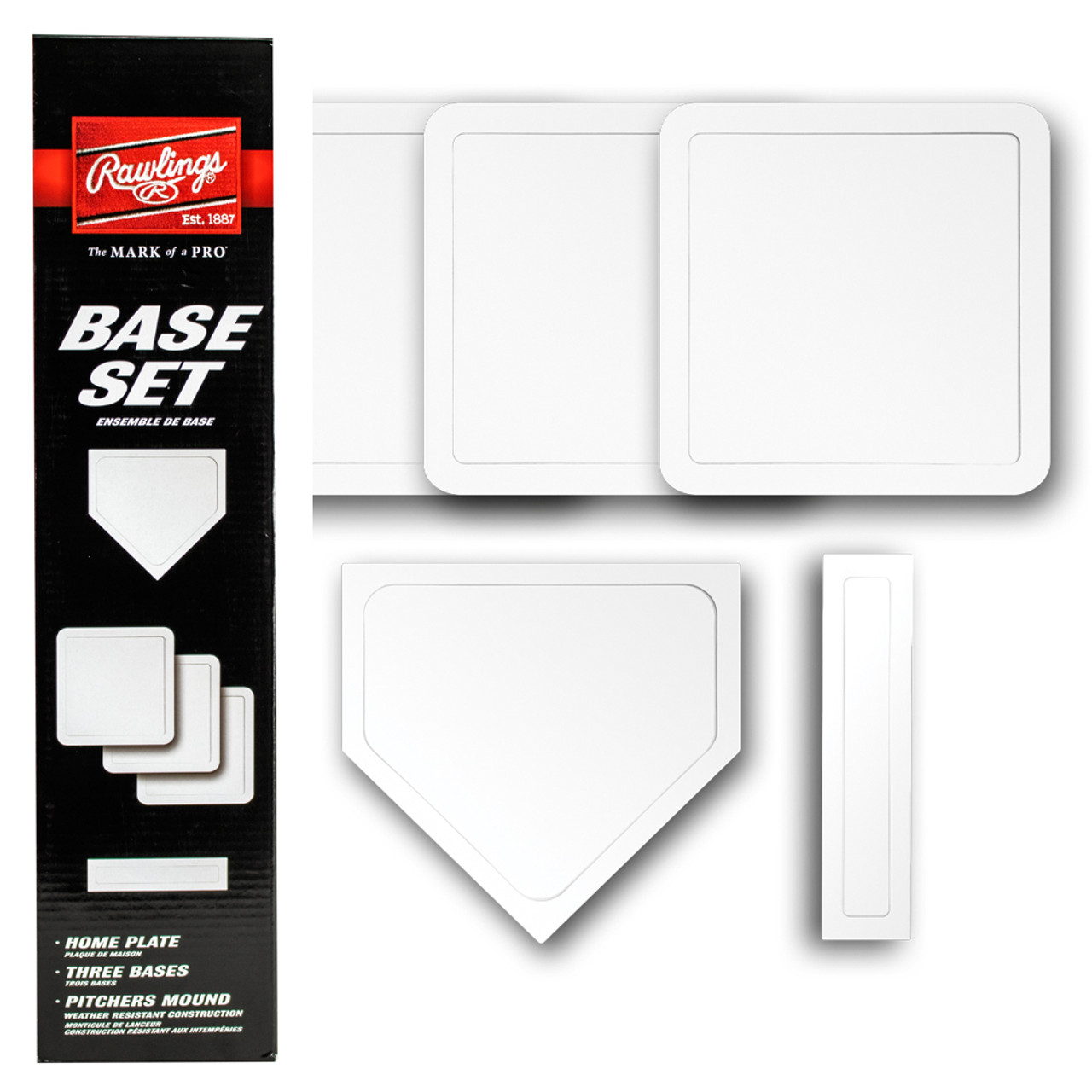 Rawlings Throw Down Base Set 5Piece White