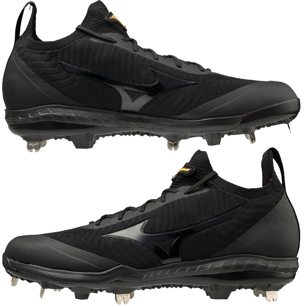 Mizuno Pro Dominant Knit Blackout Men's Metal Baseball Cleats 320646