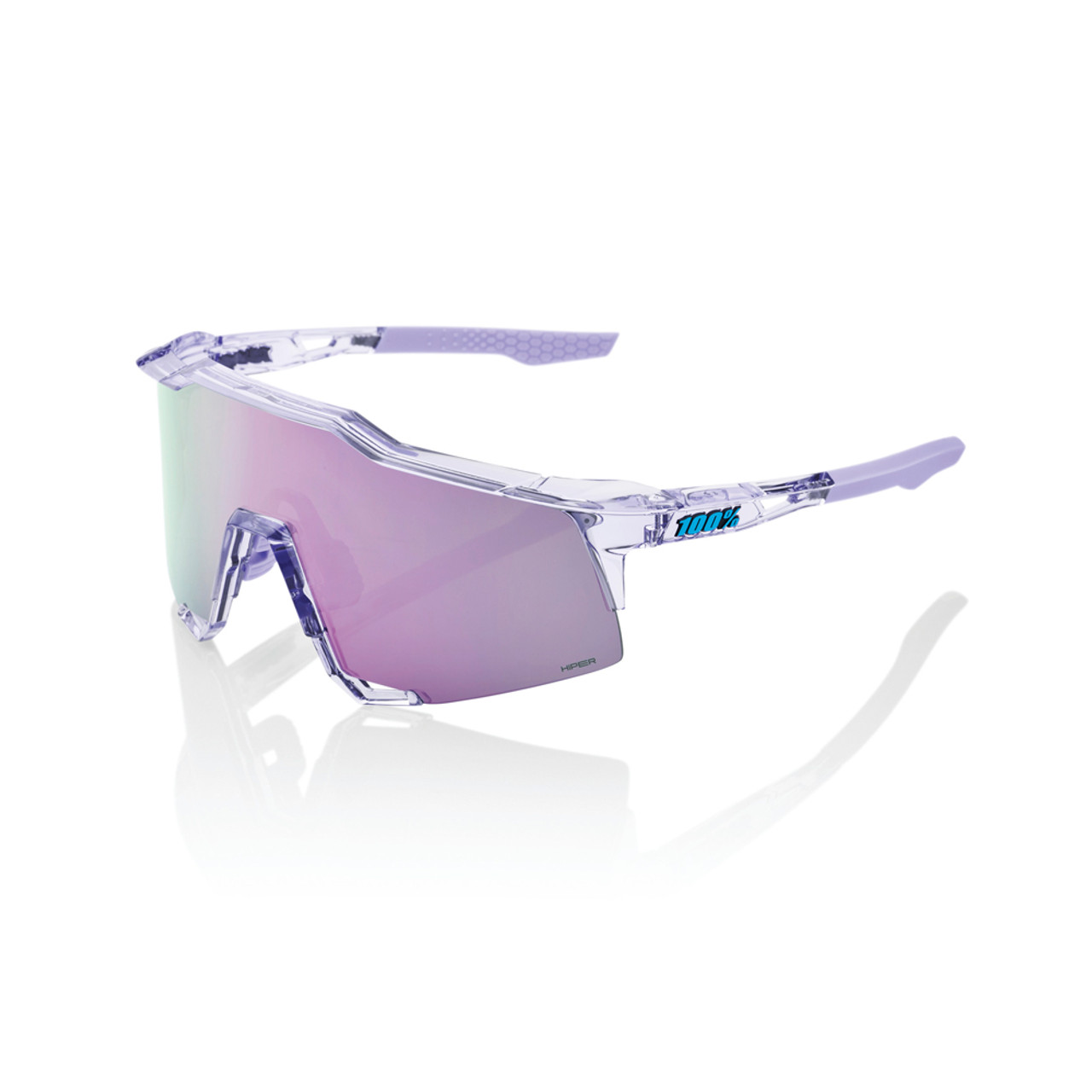100% Speedcraft Baseball Sunglasses Polished Translucent Lavender w ...