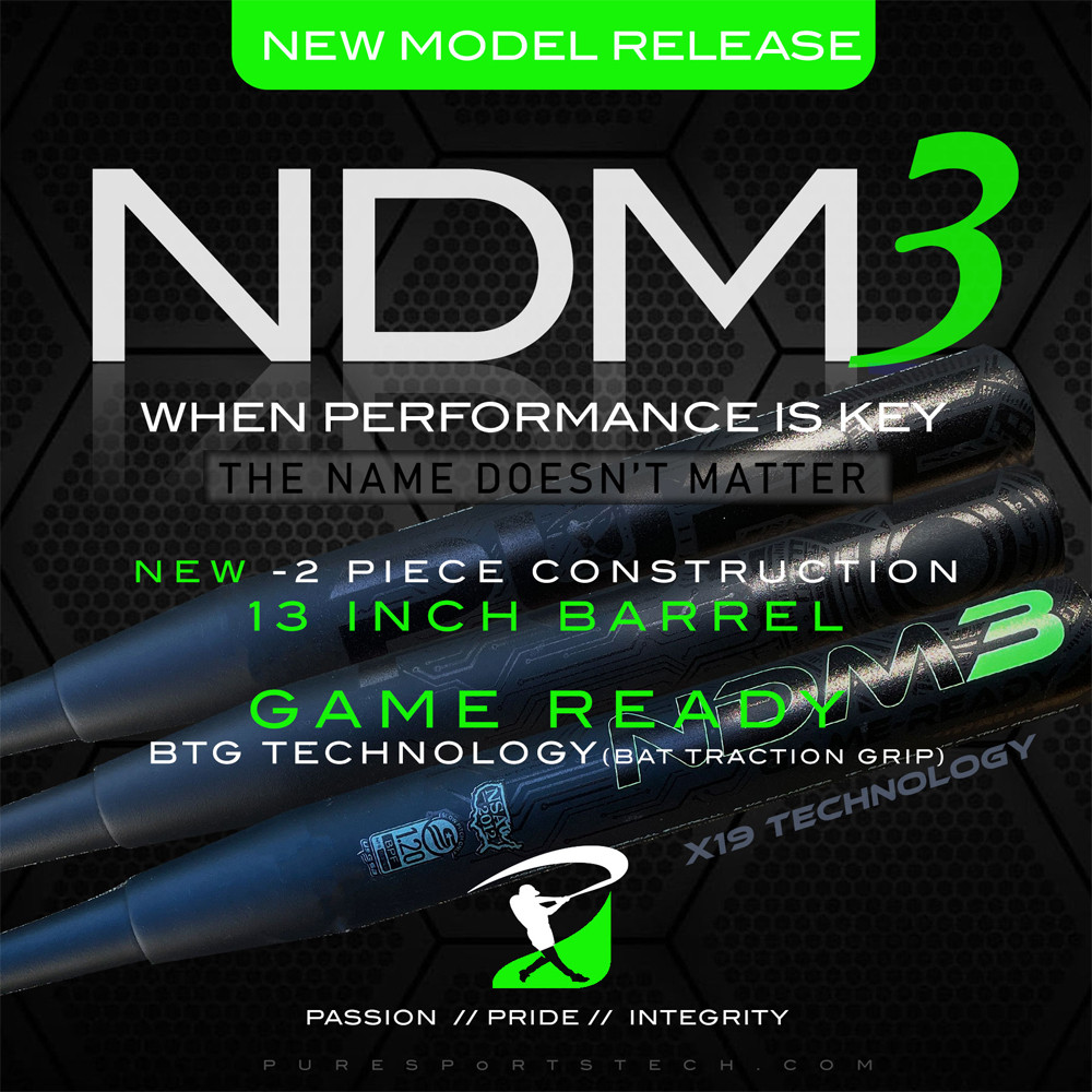 2022 Pure NDM3 USSSA Slowpitch Softball Bat 13" Barrel