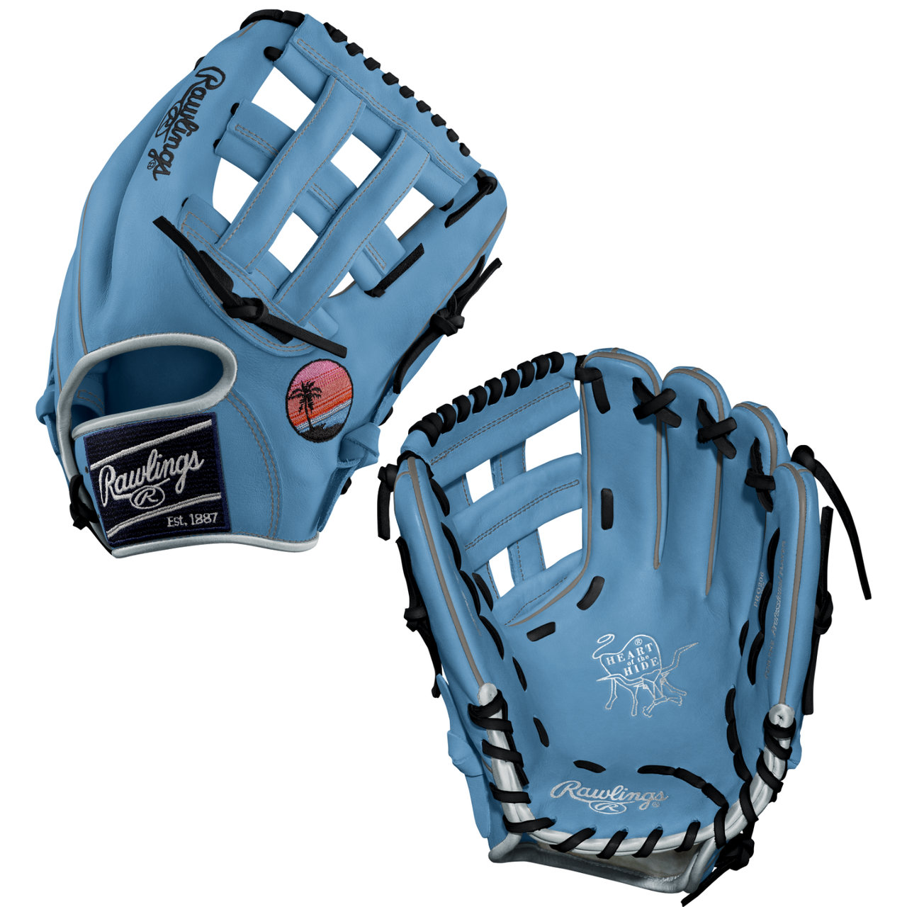Rawlings Custom Heart of the Hide “MIAMI ICE” 12” Utility Baseball