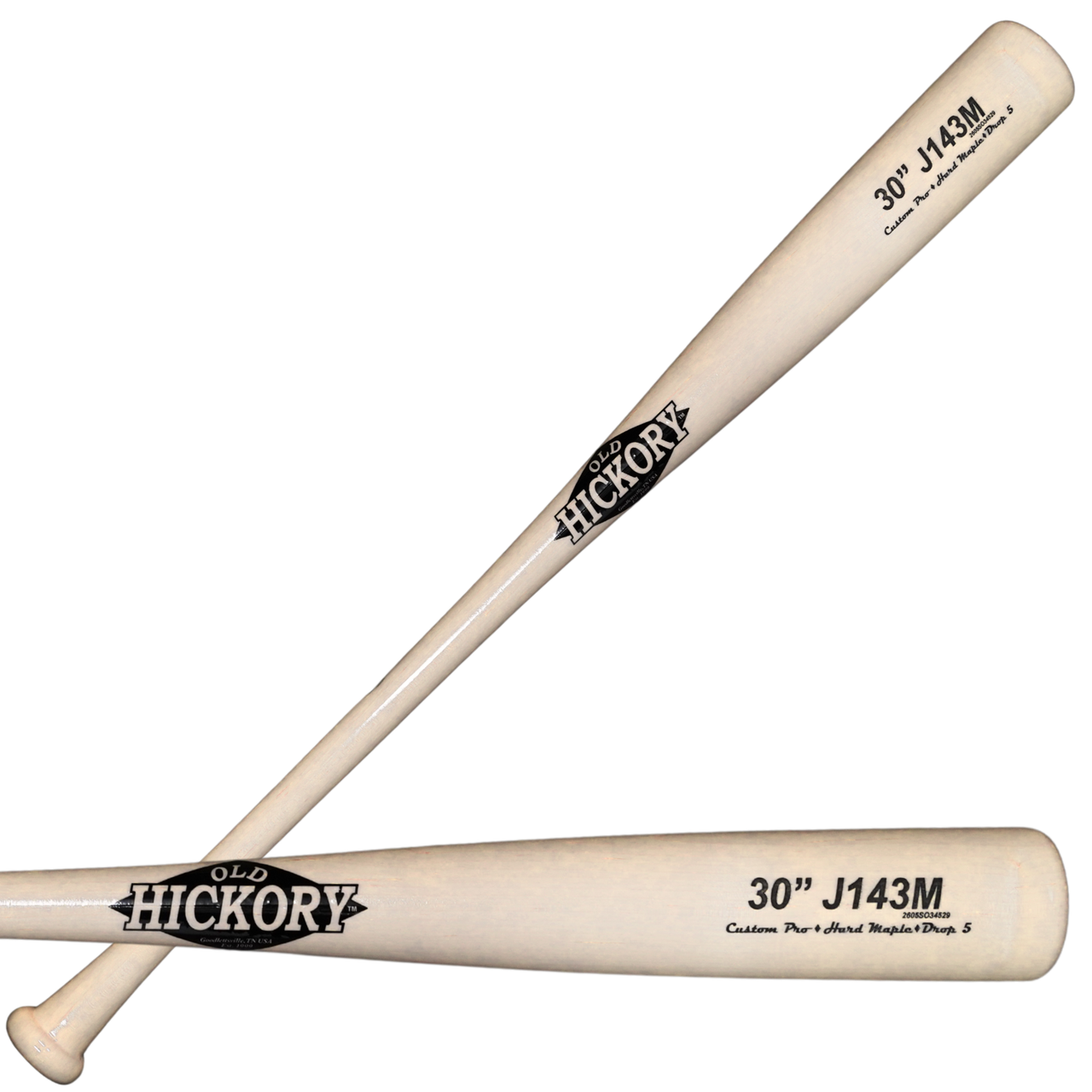 Old Hickory J143M -5 Youth Maple Wood Baseball Bat – J143M NAT/NAT/BLK