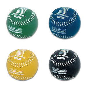 Champro Sports Striped Training Softballs, Optic Yellow, Set of 2 Balls