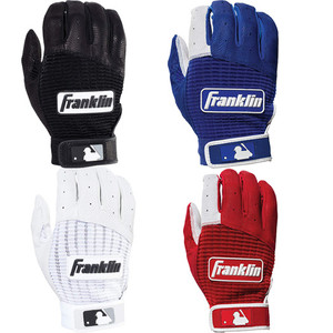 Franklin Sports MLB Pro Classic Baseball Batting Gloves Pair - Black/Gold -  Adult Small