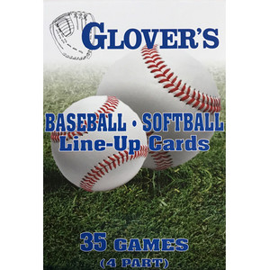 Glover's Baseball/Softball Line-Up Cards BB-103