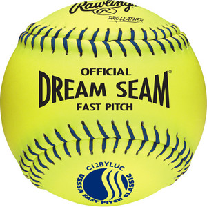 Rawlings C12BYLUC 12" USSSA Dream Seam Fastpitch Softball-Dozen