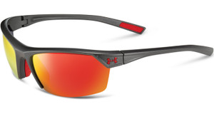 Under Armour Zone II Satin Carbon Frame w/ Orange Mirror Lens Sunglasses 8600050-060641