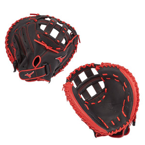 Mizuno MVP SE 34.00" Fastpitch Catcher's Mitt Black/Red 312645
