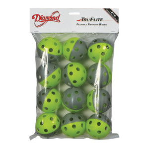 Diamond Tru Flite 9" Training Plastic Baseball - Dozen DTS-TFBB 12-PACK