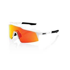 100% Speedcraft SL Baseball Sunglasses Soft Tact Off White w/ HiPER Red Lens 61002-412-01