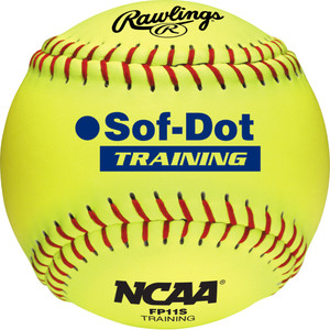 Rawlings FP11S 11” RIF Sof-Dot Indoor/Outdoor Fastpitch Softball Training Ball - Dozen