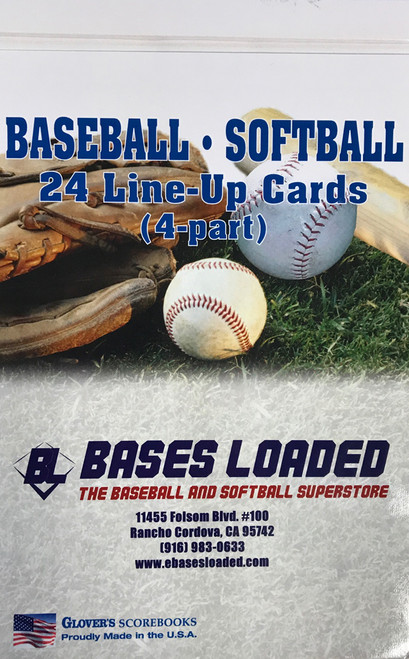 Glover's Bases Loaded Line-Up Cards B&S-20