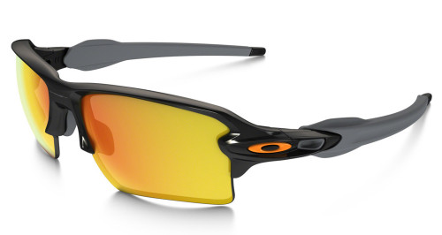 Oakley Flak 2.0 XL Polished Black/Fire Iridium Sunglasses OO9188-22