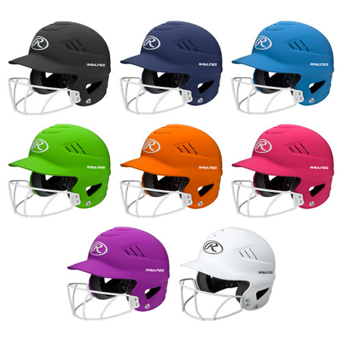 Rawlings Highlighter Batting Helmet w/ Mask RCFHLFG Rawlings Highlighter Batting Helmet w/ Mask RCFHLFG