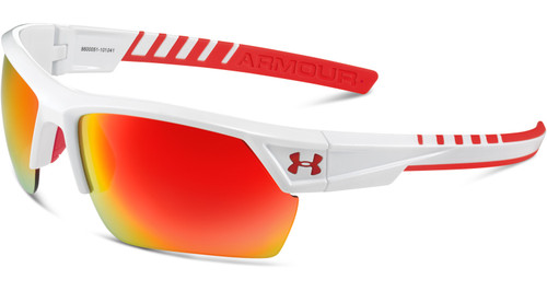 Under Armour Igniter 2.0 Shiny White Frame w/ Red Mirror Lenses Sunglasses 8600051-101041 Under Armour Igniter 2.0 Shiny White Frame w/ Red Mirror Lenses Sunglasses 8600051-101041