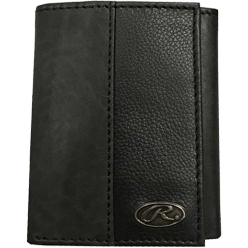 Rawlings Tri-Fold Black Leather Wallet RW80003-001 Rawlings Tri-Fold Black Leather Wallet RW80003-001