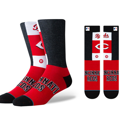 MLB Stance Pop Fly Cincinnati Reds Baseball Socks M545B19CIN