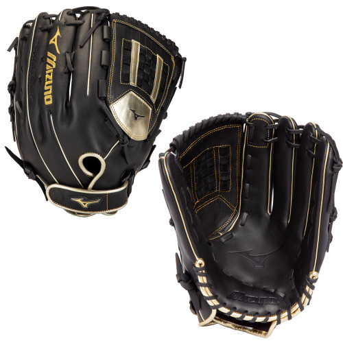 Mizuno MVP Prime SE 14" Slowpitch Softball Glove Black/Gold 312857