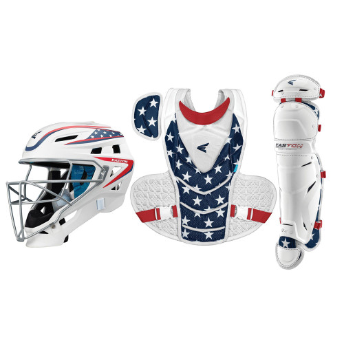 Easton Jen Schro Stars & Stripes Fastpitch Softball Catcher's Box Set A165 449 Easton Jen Schro Stars & Stripes Fastpitch Softball Catcher's Box Set A165 449