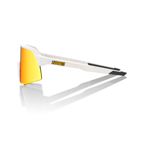 100% S3 Baseball Sunglasses White w/ HiPER Red Lens 61034-412-02