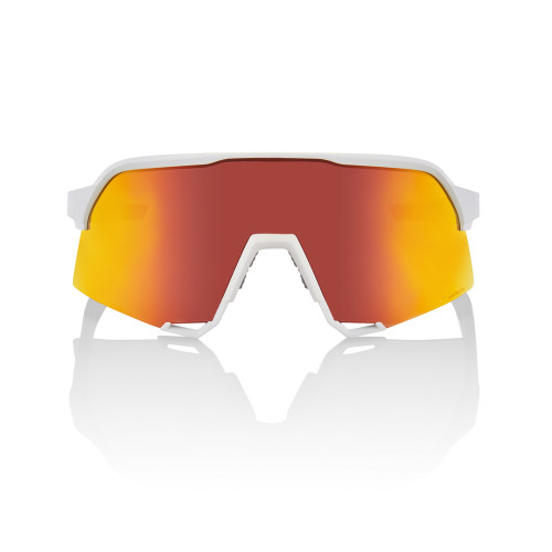 100% S3 Baseball Sunglasses White w/ HiPER Red Lens 61034-412-02