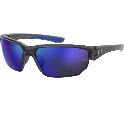 Under Armour Blitzing Adult Grey/Blue Baseball Sunglasses UA0012S KB7W1