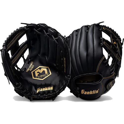 Franklin Field Master Series 11” Youth Baseball Glove - Black/Gold Franklin Field Master Series 11” Youth Baseball Glove - Black/Gold