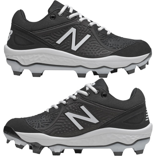 New Balance Molded Baseball Cleats 3000v5 Low Men's Baseball Cleat Black/White