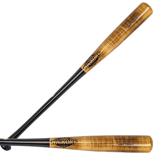 Old Hickory MT27 Mike Trout Custom Maple Wood Baseball Bat MT27 Black/Flame