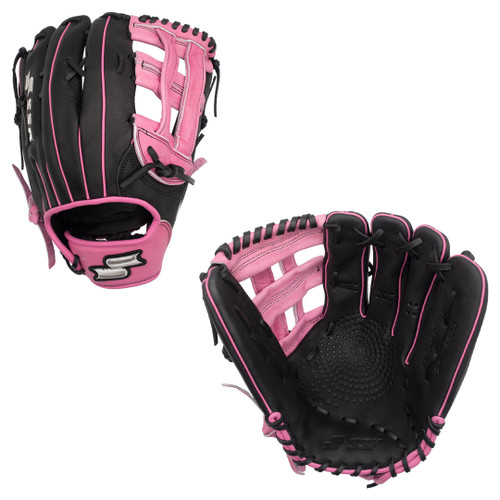 SSK ZSLOW DIMPLE 13" Slowpitch Softball Glove ZSD-1300BLKPNK3 SSK ZSLOW DIMPLE 13" Slowpitch Softball Glove ZSD-1300BLKPNK3