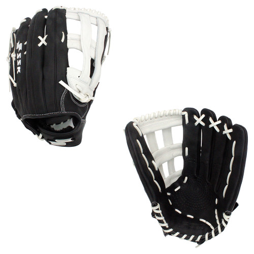 SSK ZSLOW DIMPLE 14" Slowpitch Softball Glove ZSD-1400BLKWHT3 SSK ZSLOW DIMPLE 14" Slowpitch Softball Glove ZSD-1400BLKWHT3