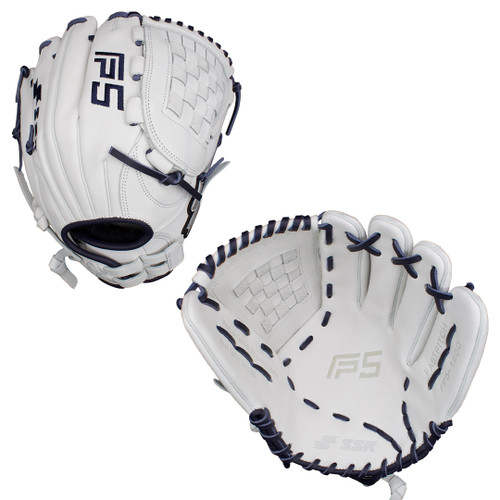 SSK FP5 12" Infield Fastpitch Softball Glove FP5-1200WHTNVY10 SSK FP5 12" Infield Fastpitch Softball Glove FP5-1200WHTNVY10