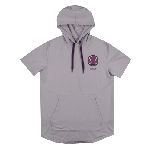 Baseballism Doubles and Bubbles Grape Adult Short Sleeve Hoodie – GRAPE SS HOODIE Baseballism Doubles and Bubbles Grape Adult Short Sleeve Hoodie – GRAPE SS HOODIE