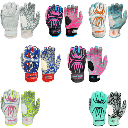 Spiderz Hybrid Adult Baseball Batting Gloves
