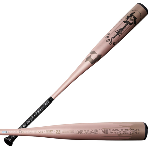 2025 DeMarini Voodoo One Rose Gold -3 BBCOR Baseball Bat One-Piece Alloy – WBD2628010