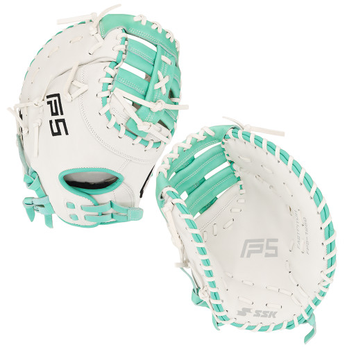 SSK FP5 12.5" Fastpitch Softball First Base Mitt FP5-1250WHTMNT13