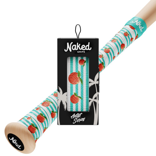 Artist Series Naked Bat Grips Baseball and Softball Bat Grip Tape – LIFES A PEACH – 0.5mm 1.0mm