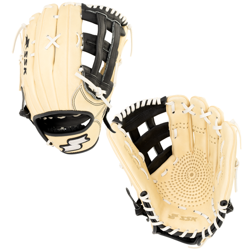 SSK ZSLOW DIMPLE 12.5” Slowpitch Softball Glove ZSD-1250CMLBLKWHT3