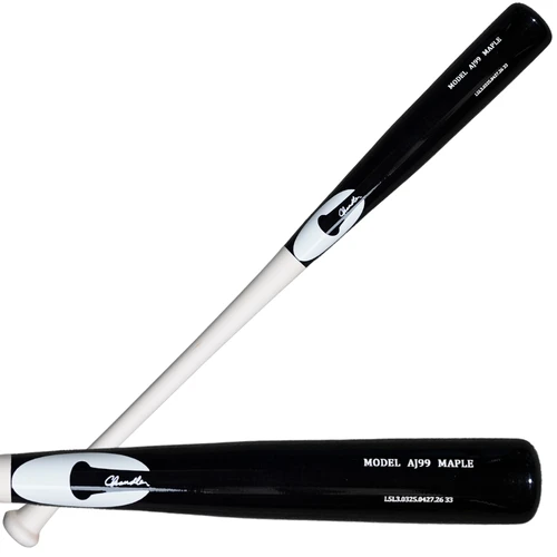 Chandler Custom AJ99 “TUXEDO” Maple Wood Baseball Bat – AJ99 UNF/BLK/WHT