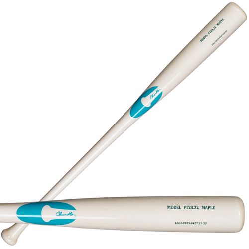 Chandler Custom FT23.22 “OCEAN BREEZE” Maple Wood Baseball Bat – FT23 NAT/NAT/TEA