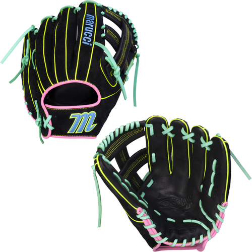 Marucci Oxbow MFG4OX44A4 11.75” Infield Baseball Glove – MFG4OX44A4-BK/RO